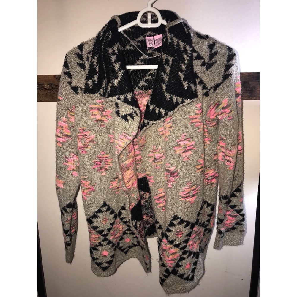 Cozy Tan and Black Cardigan